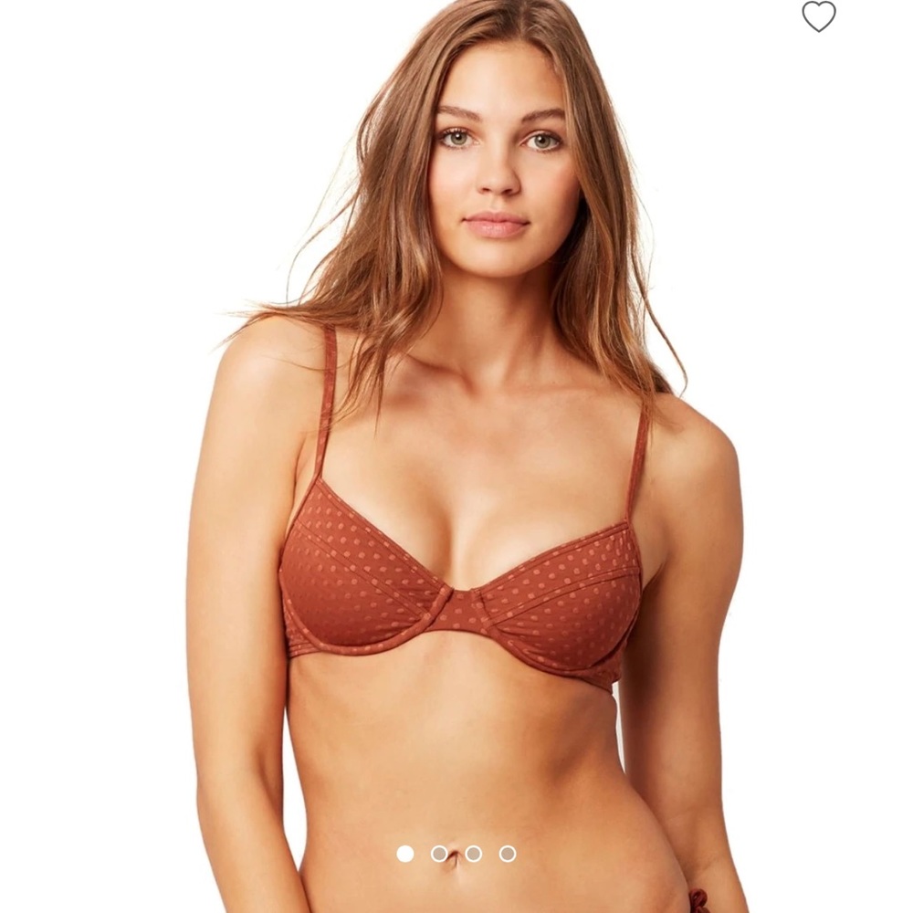 L*space On The Dot Texture Missy Bikini Top - Rare